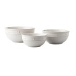 Juliska Berry & Thread Whitewash Nesting Serving/Mixing Bowls Set/3