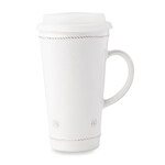 Juliska Berry & Thread Whitewash Travel Mug with Silicone lid