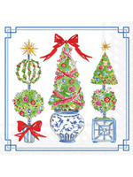 BOSTON INTERNATIONAL Bright Topiary Trees Cocktail Napkin