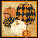 BOSTON INTERNATIONAL Patterned Pumpkins Cocktail Napkin