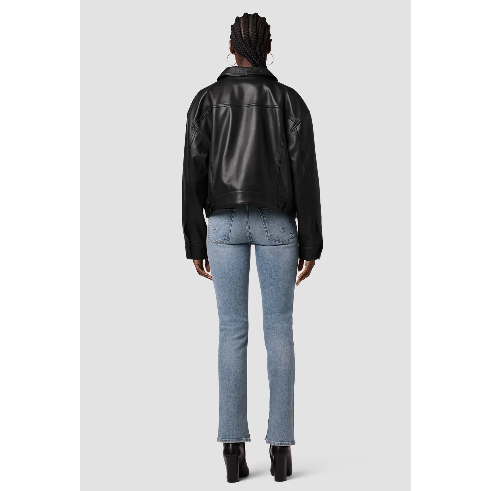 Hudson NICO MID-RISE STRAIGHT ANKLE W SLIT HEM in OASIS