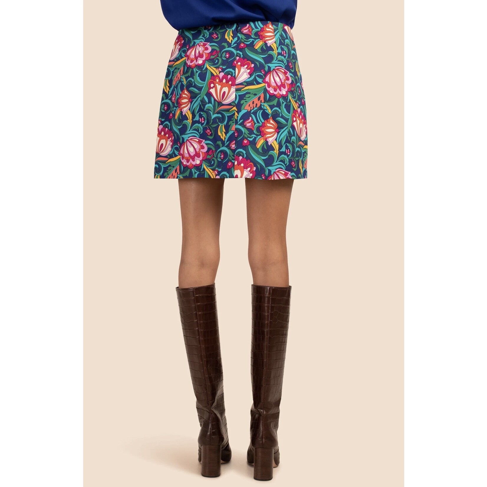 TRINA TURK Rico Skirt Bengal Blue Multi