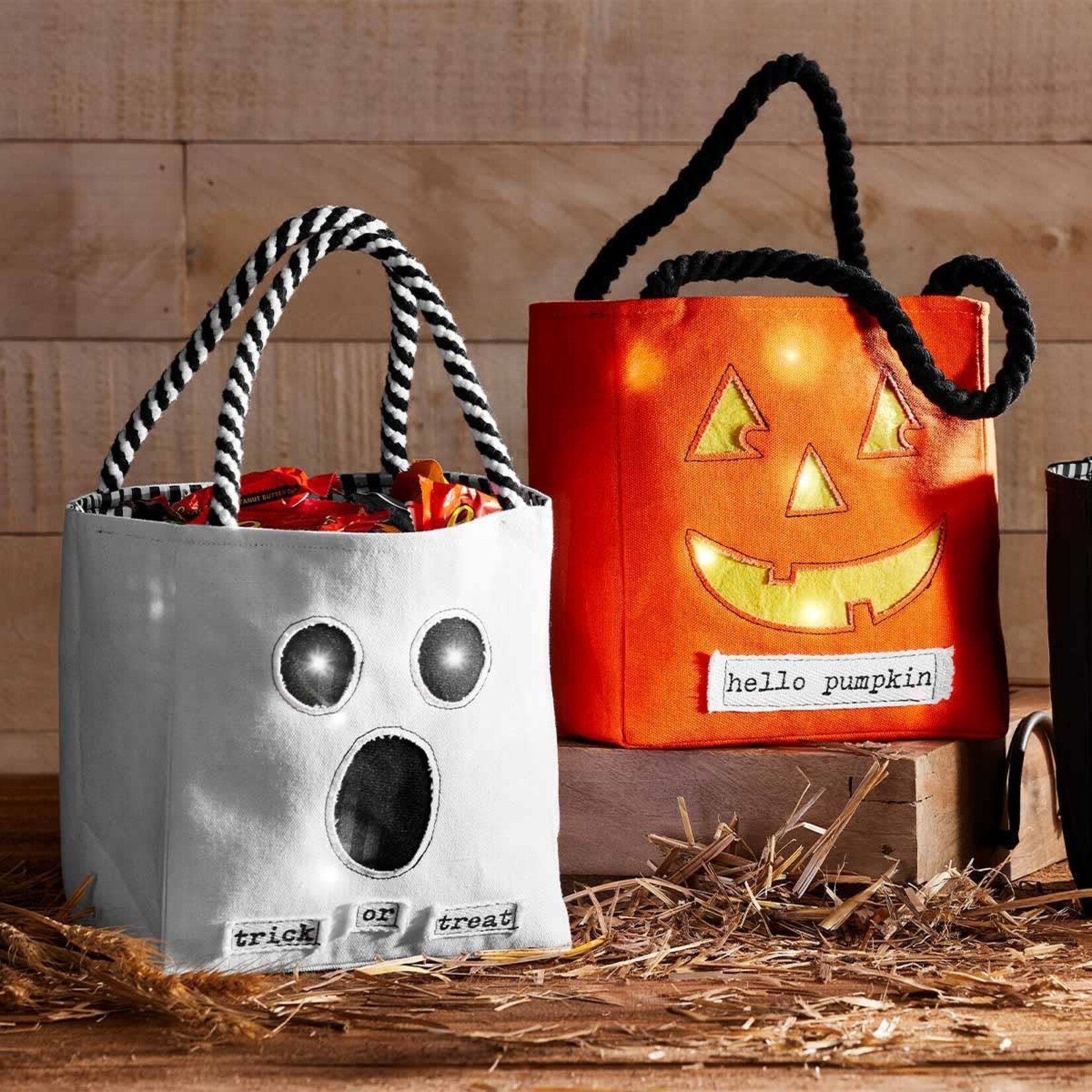 Mud Pie LIGHT UP GHOST CANDY BAG