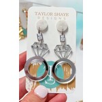 Taylor Shaye Designs "Put a Ring on it" Earrings-Silver
