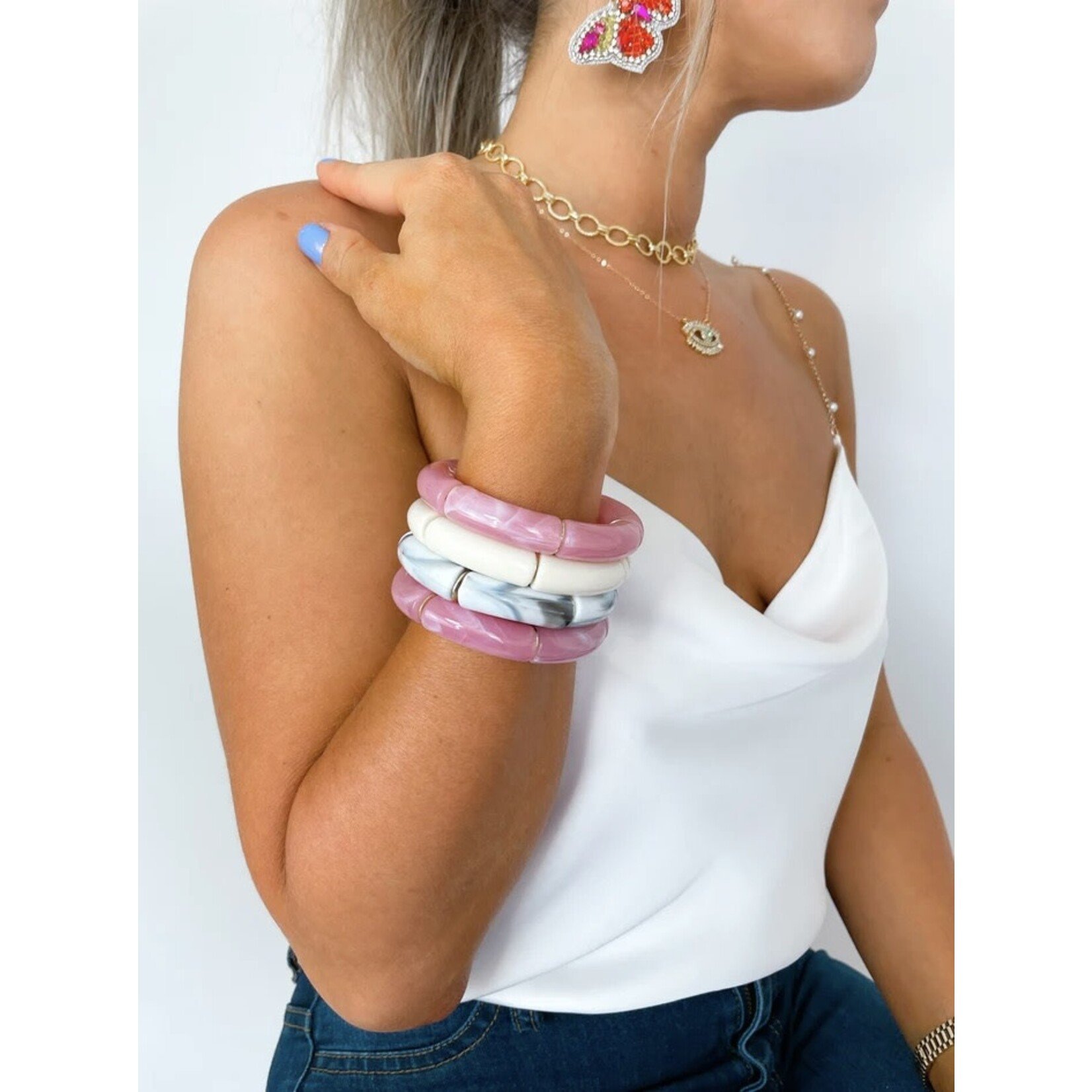 Taylor Shaye Designs Candy Bracelets-Off White