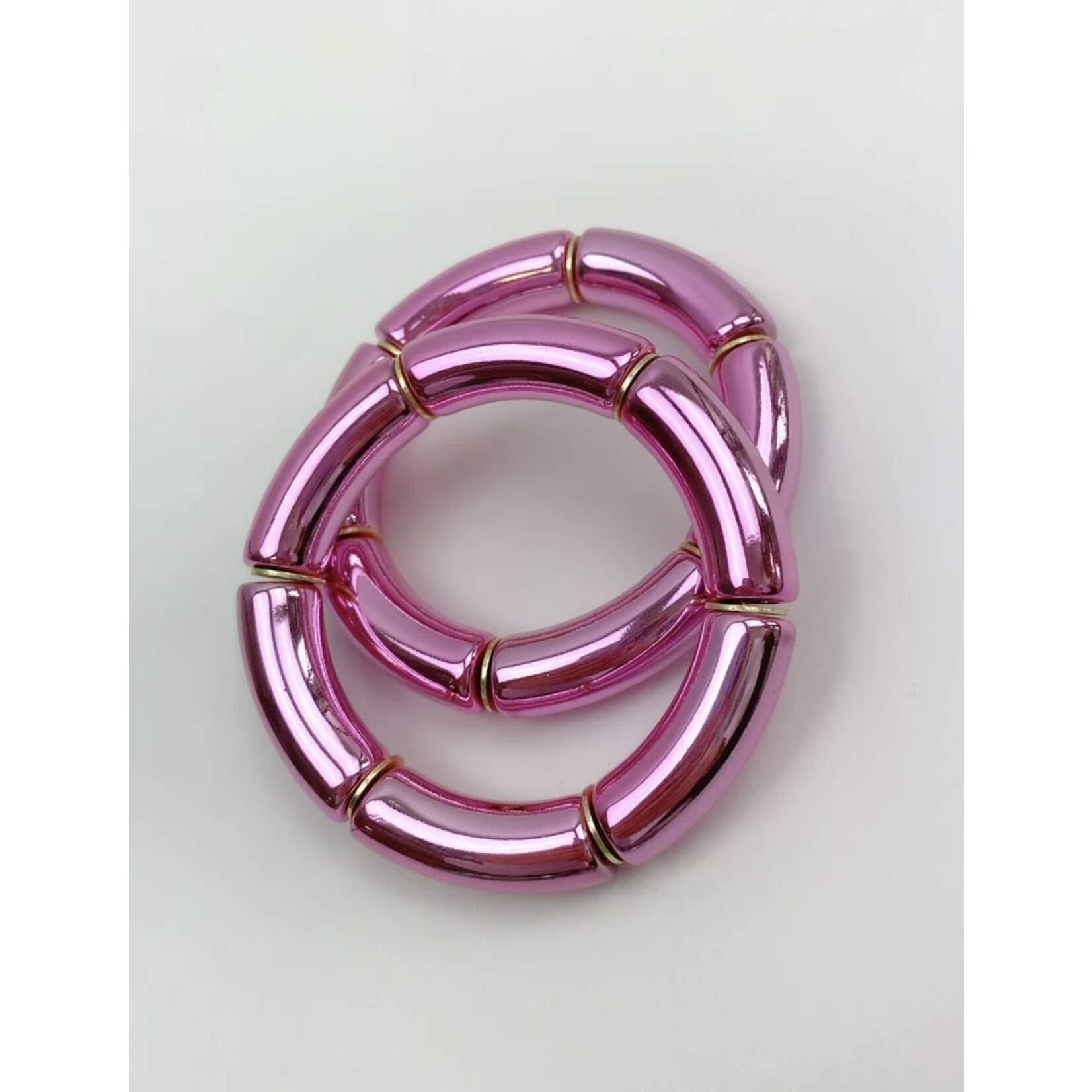 Taylor Shaye Designs Metallic Candy Bracelets-Pink