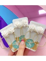 Taylor Shaye Designs Iridescent Flower Hoops-Rectangle