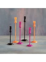 Glitterville Trick or Sweet Taper Candle Holder, 6 Assorted, Glass, 9", 11.25", 13"