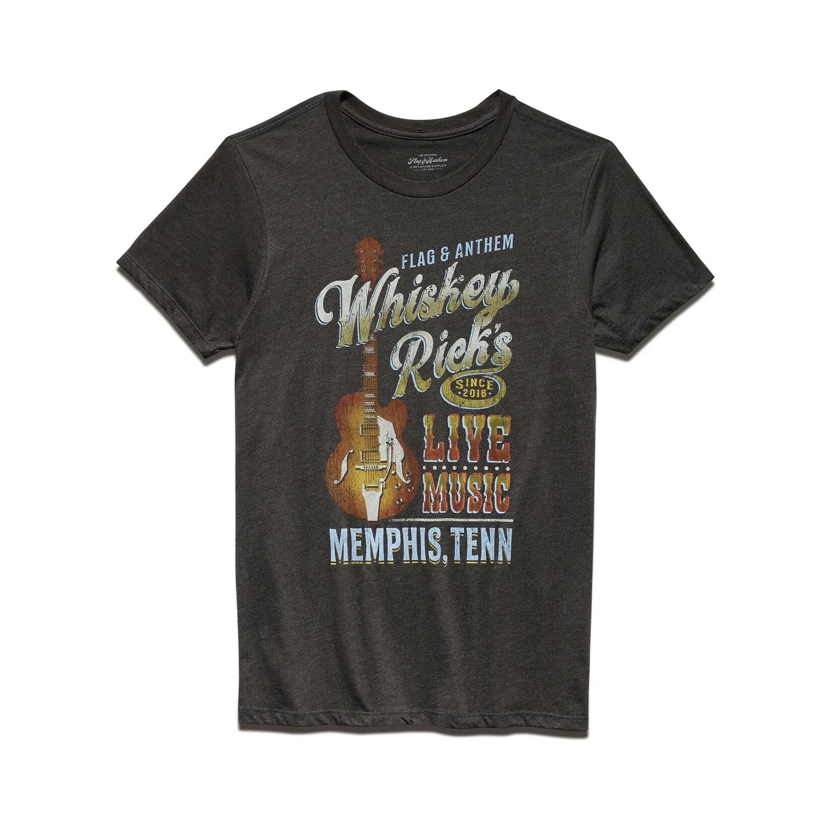 Flag & Anthem WHISKEY RICK'S SS CHARCOAL TEE