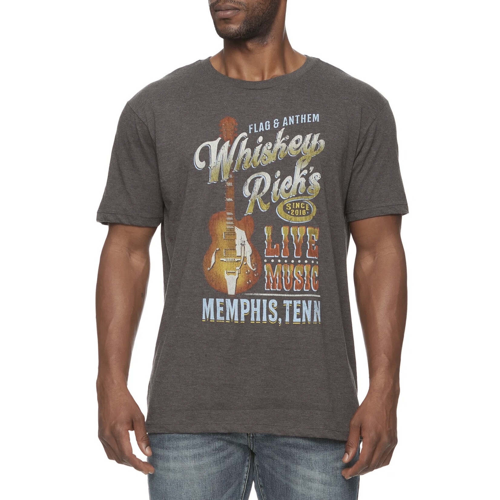 Flag & Anthem WHISKEY RICK'S SS CHARCOAL TEE