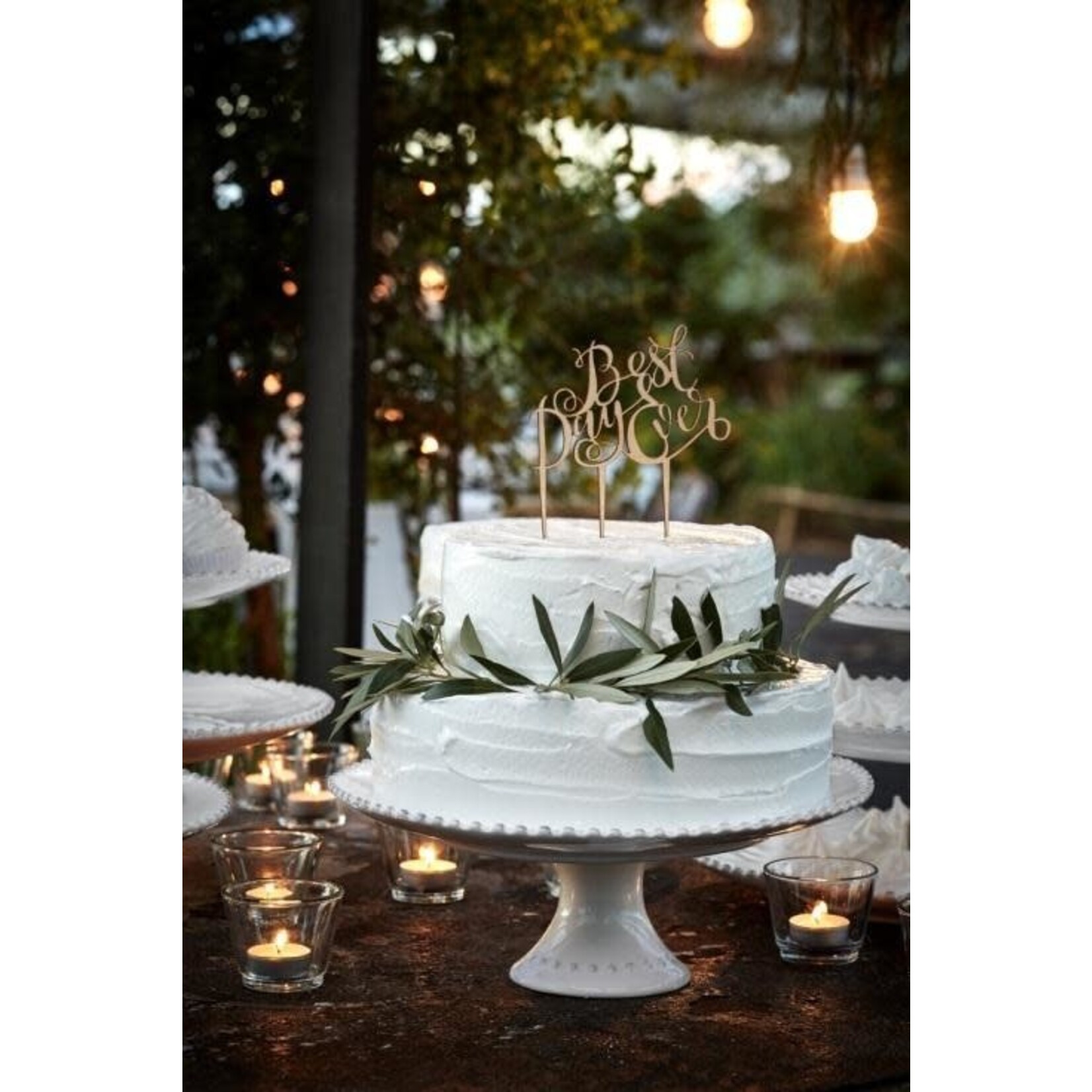 CASAFINA LIVING PEARL CAKE STAND 13"-WHITE