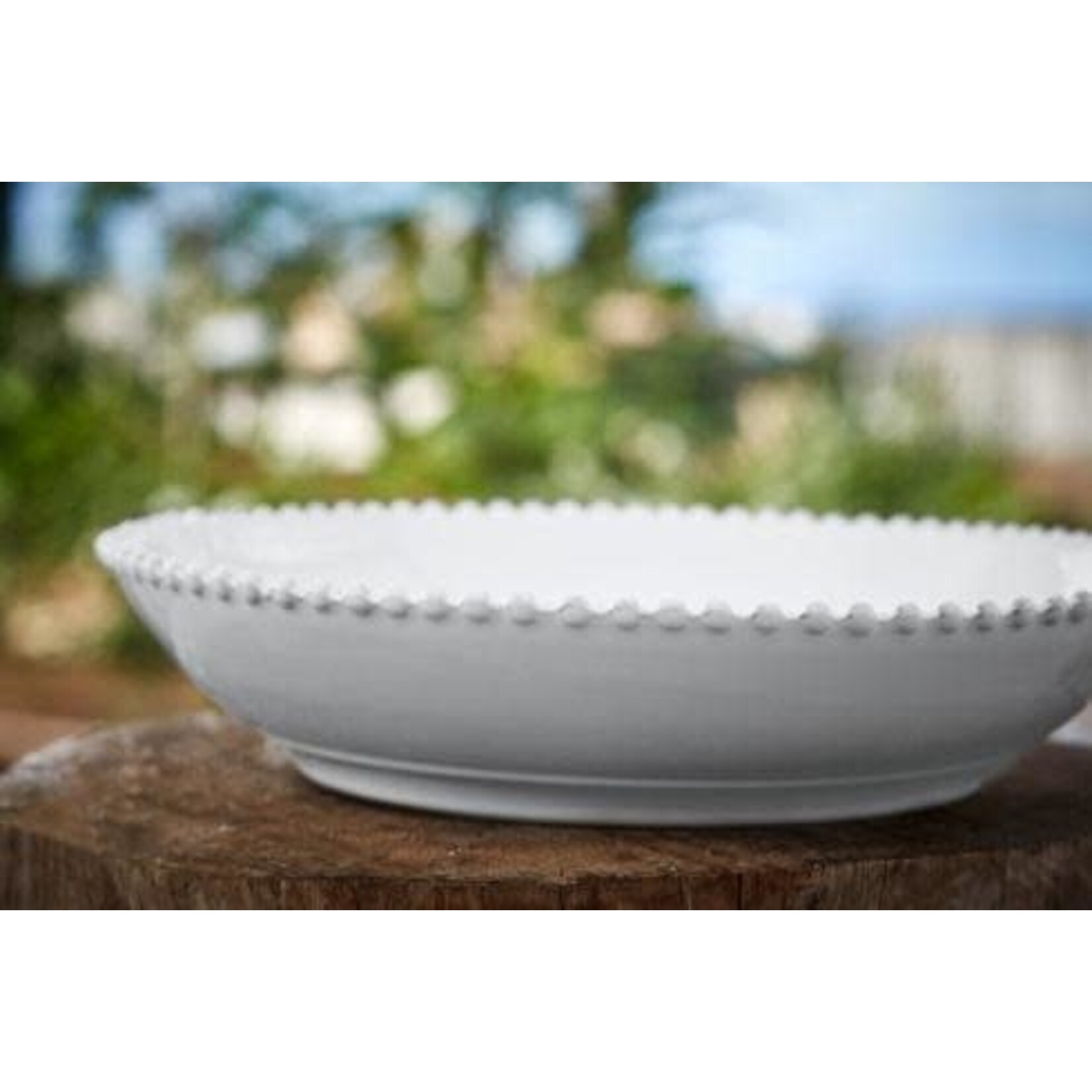 CASAFINA LIVING PEARL PASTA SERVING BOWL-WHITE