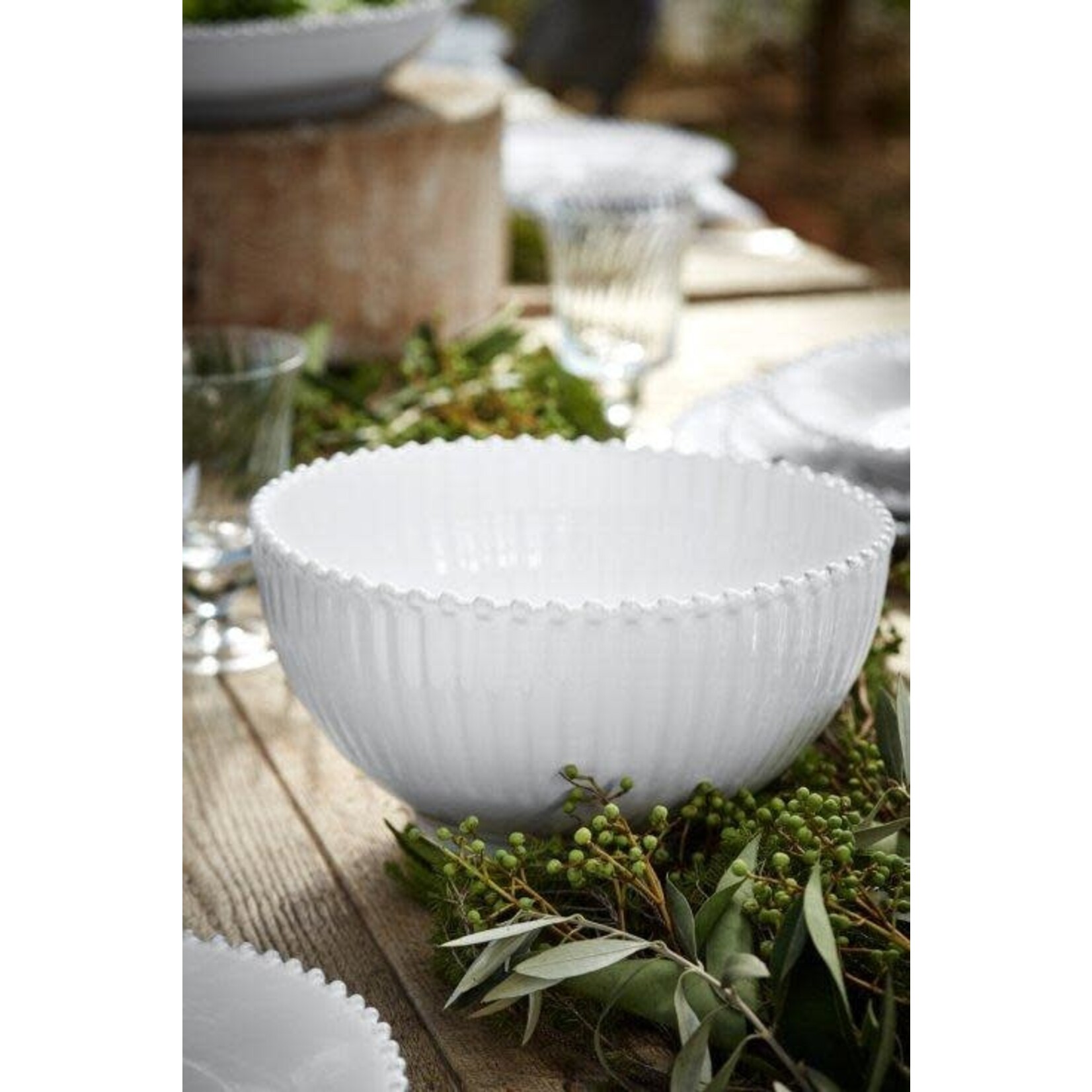 CASAFINA LIVING PEARL SALAD BOWL 1075"-WHITE