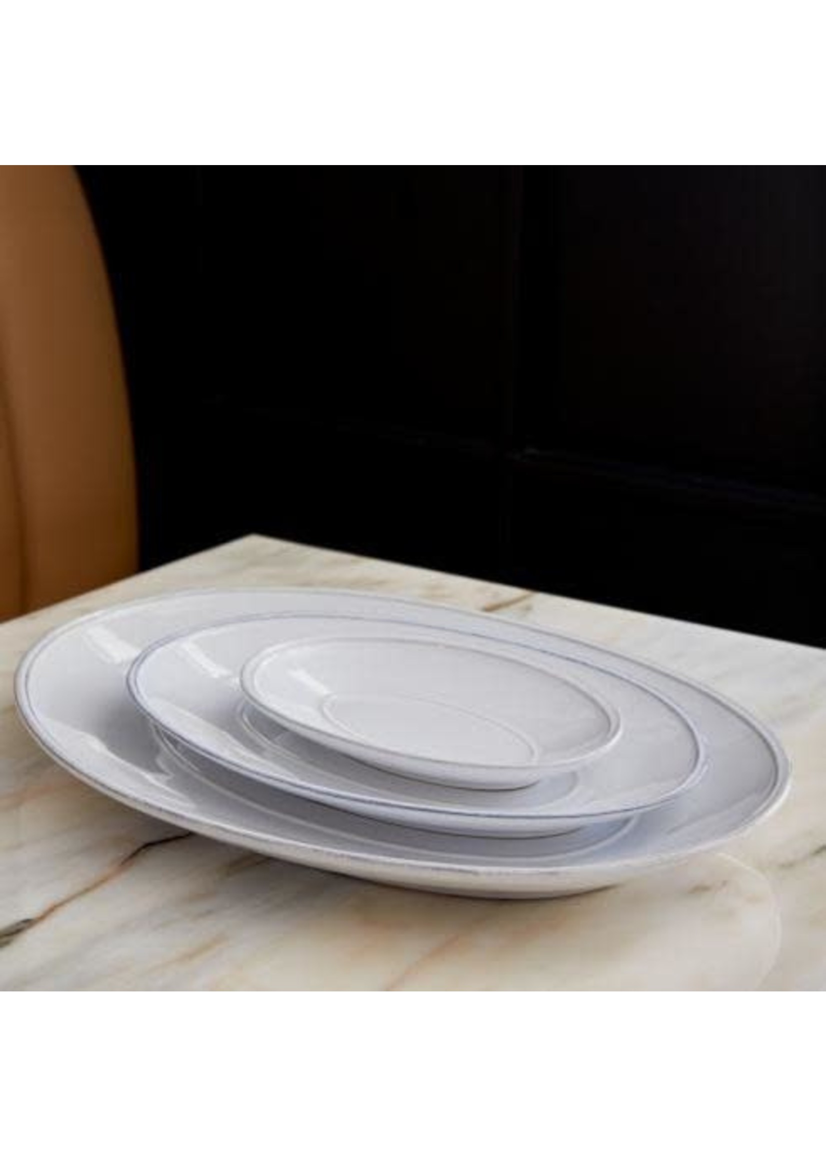 CASAFINA LIVING Friso Oval Platter 12" White