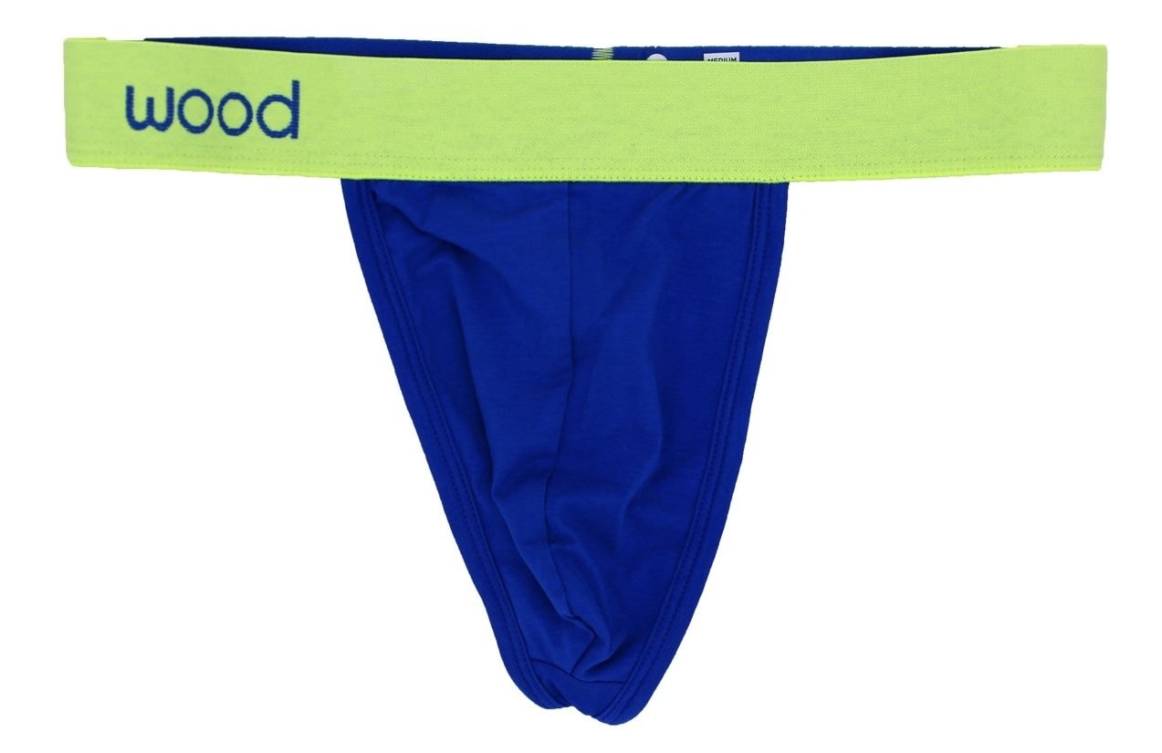 Wood Underwear Men's Thong in Azure Contrast - Sage & Willow