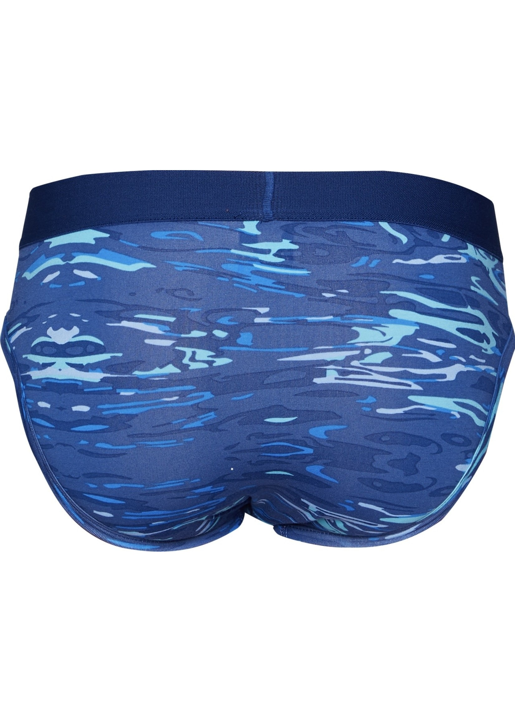 Wood Underwear Hip Brief in Blue Liquid