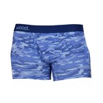 Wood Underwear Boxer Brief with Fly in Blue Camo