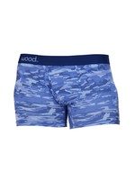 Wood Underwear Boxer Brief with Fly in Blue Camo