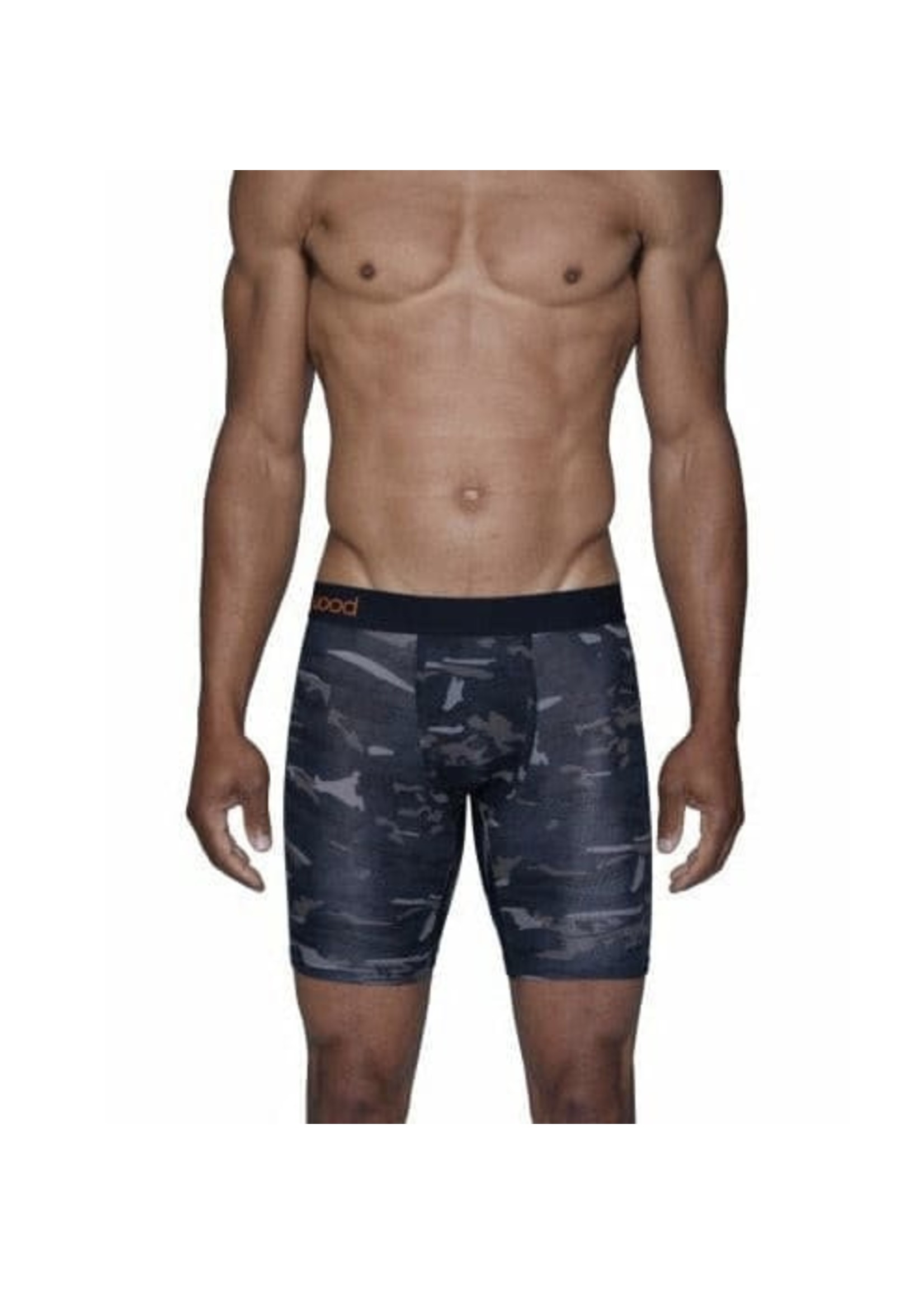 Wood Underwear Biker Brief w/Fly in Forest Camo