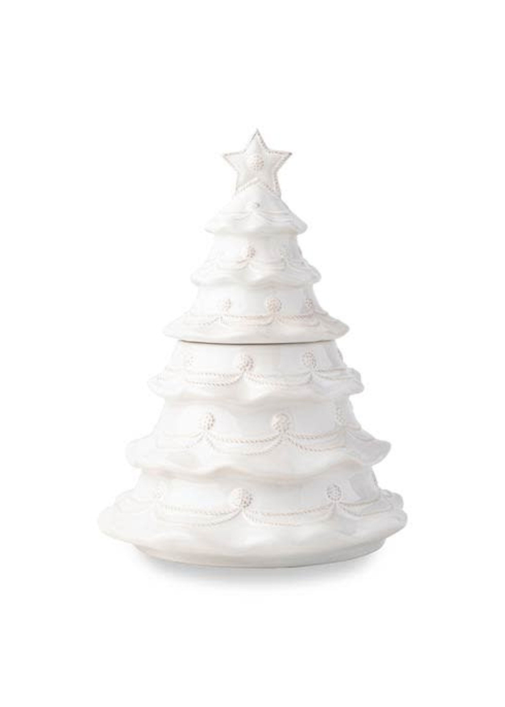 Juliska Berry & Thread Whitewash Christmas Tree Cookie Jar