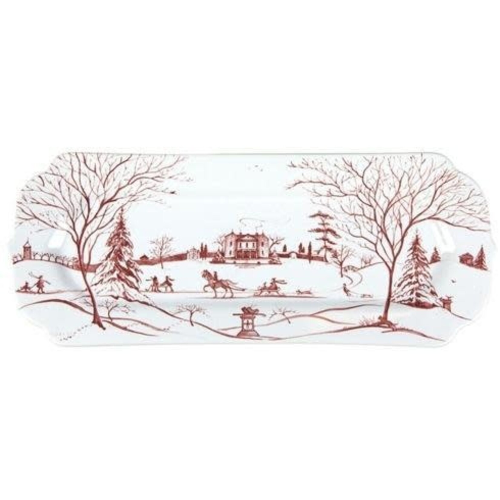 Juliska Country Estate Winter Frolic Ruby Hostess Tray Main House