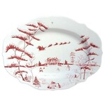 Juliska Country Estate Winter Frolic Ruby Serving Platter Christmas Eve 15 in