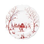 Juliska Country Estate Winter Frolic Ruby "The Claus' Christmas Day" Dessert/Salad Plate