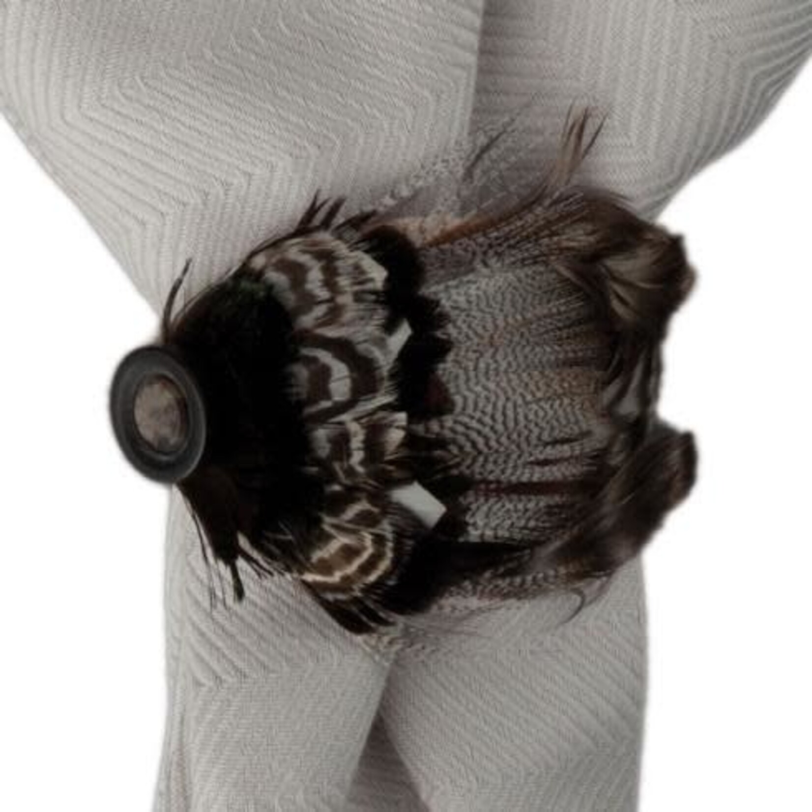 Juliska Feather Espresso Napkin Ring