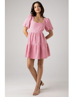 Dance & Marvel Pink Tweed Mini Dress