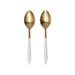 VIETRI Ares Oro & White Salad Serving Set