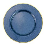 VIETRI Metallic Glass Sapphire Service Plate/Charger