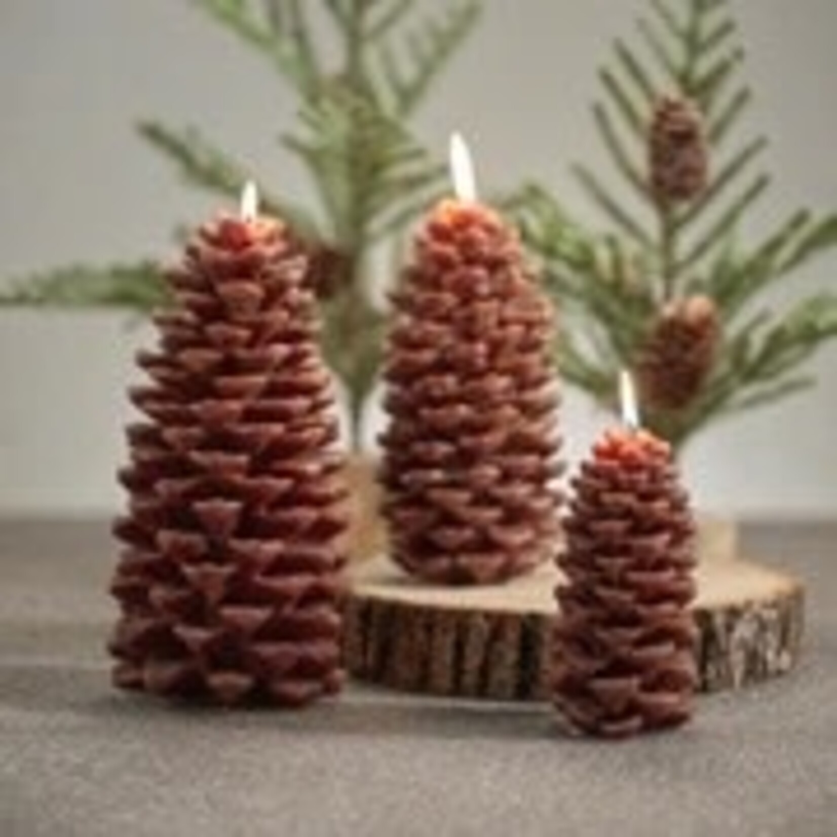 Zodax PINE CONE CANDLE/BROWN-SMALL