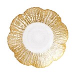 VIETRI Rufolo Glass Gold Small Shallow Bowl