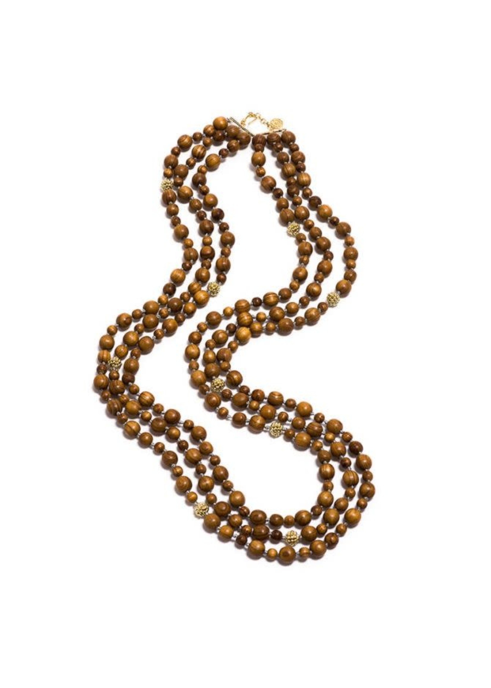 CAPUCINE DE WULF Earth Goddess Beads Necklace in Teak