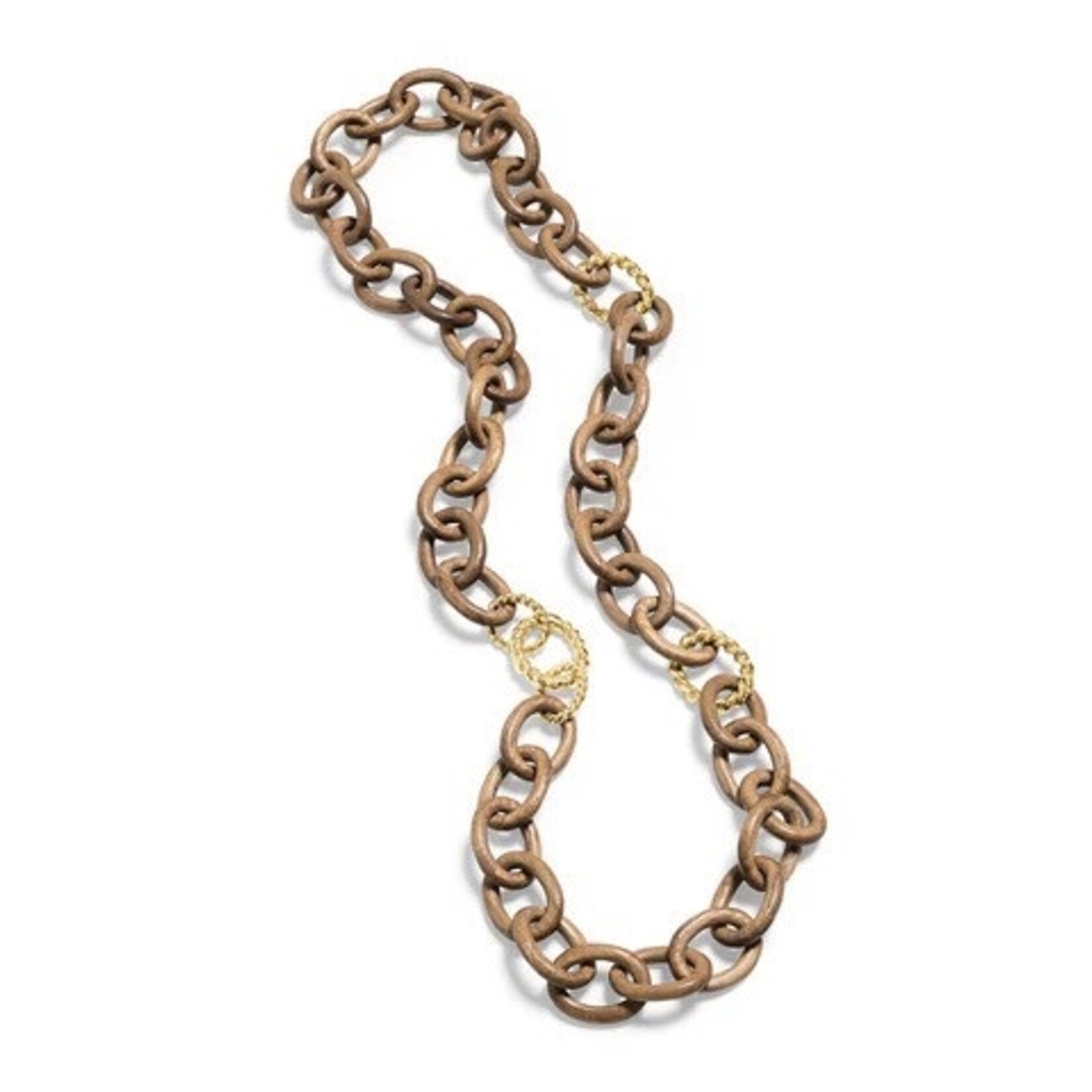CAPUCINE DE WULF Earth Goddess Chain Necklace in Teak