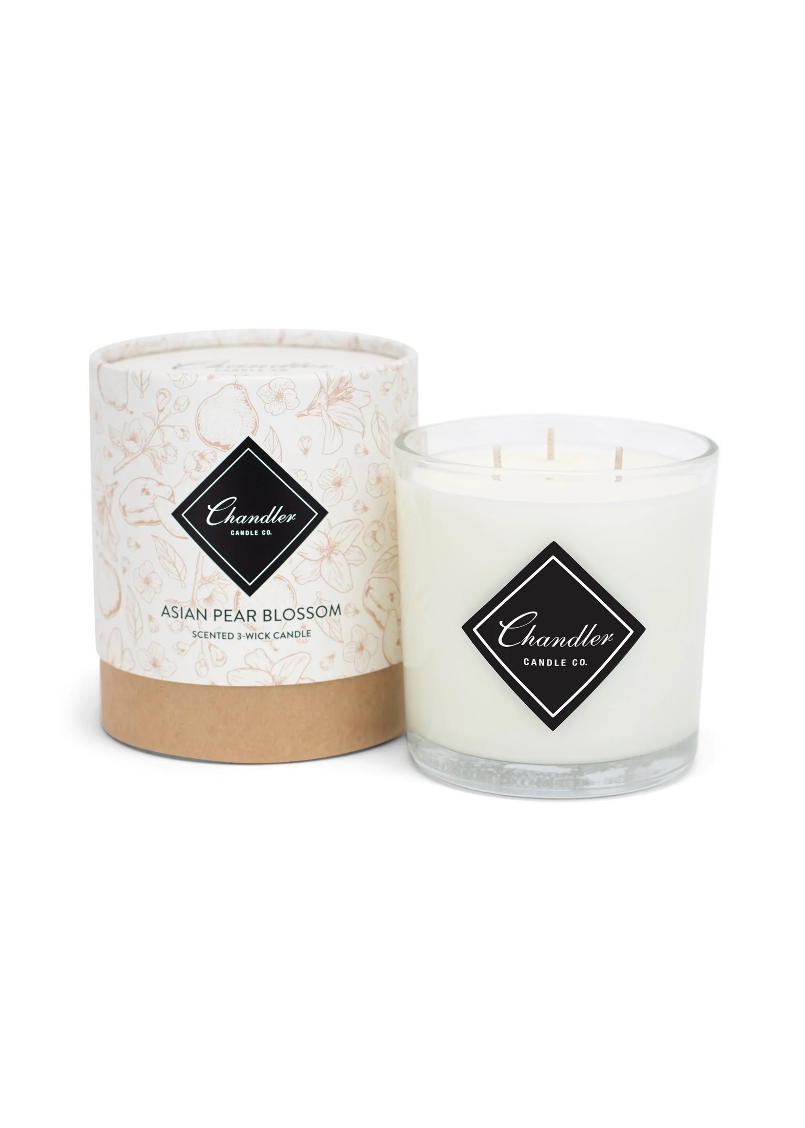 Asian Pear Blossom 3Wick Candle Sage & Willow
