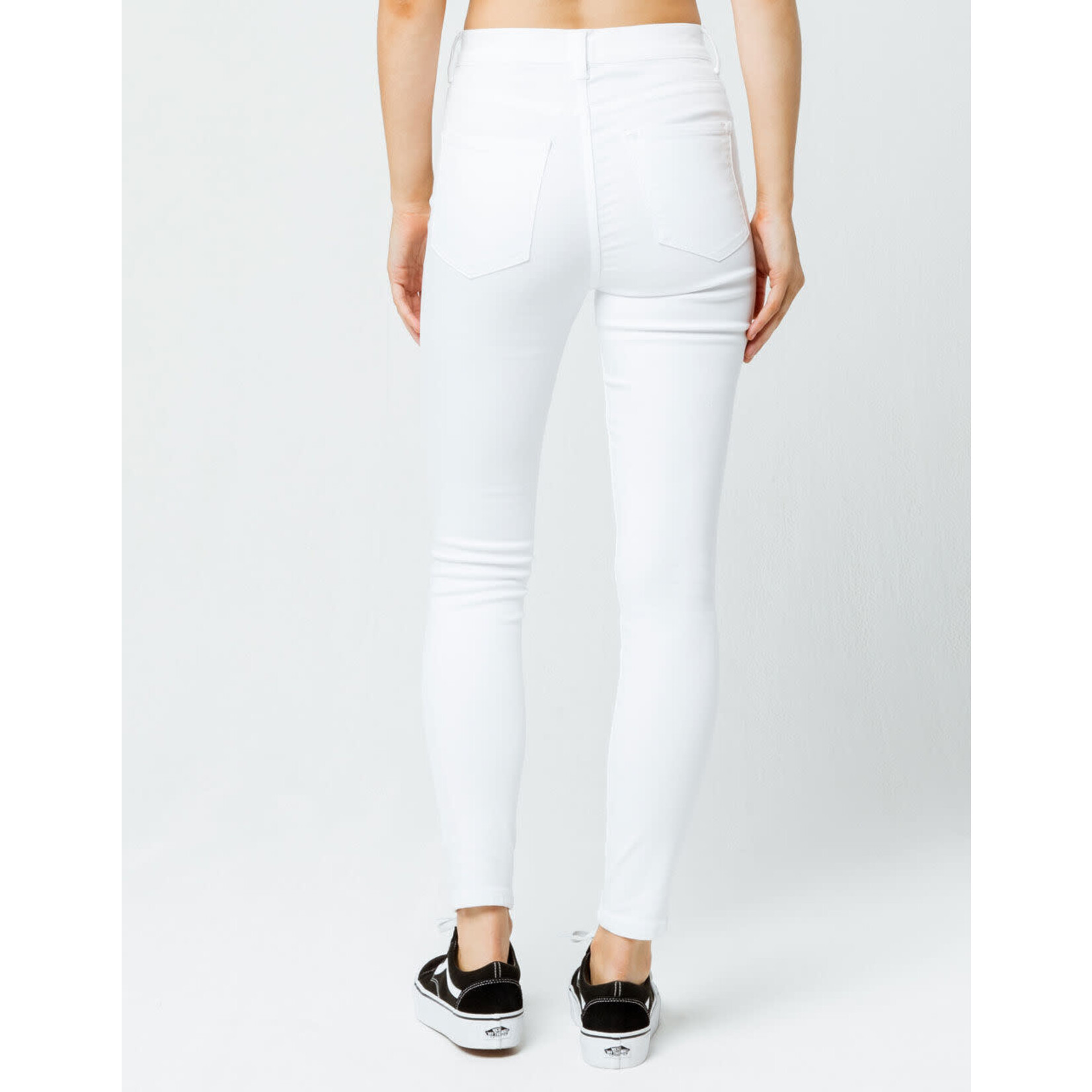 SNEAK PEEK WHITE HIGH RISE SKINNY