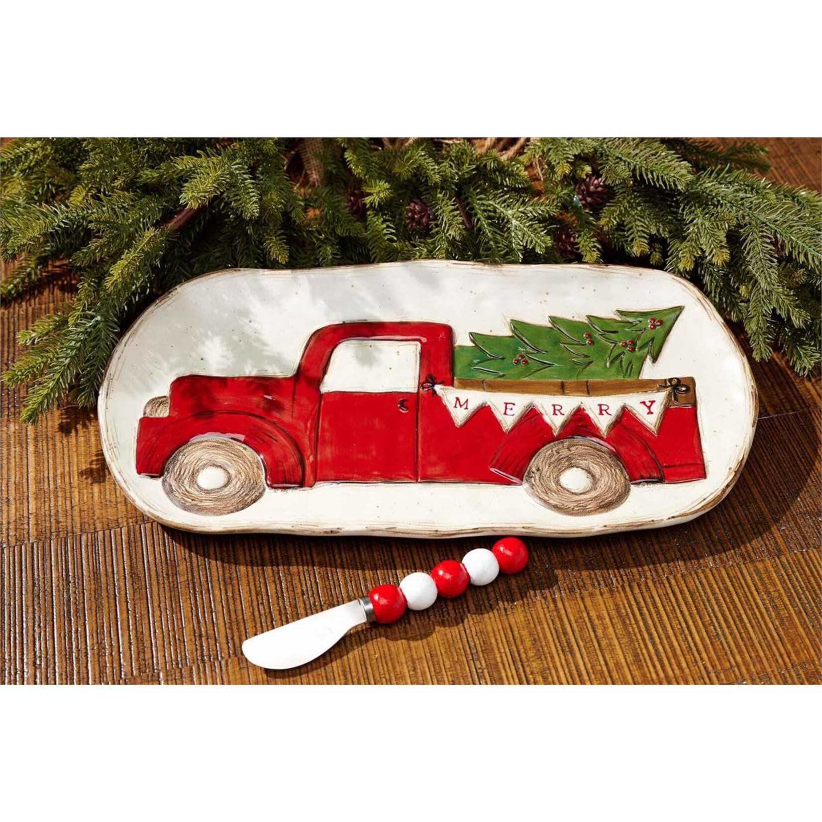 Mud Pie Christmas Truck Hostess Set