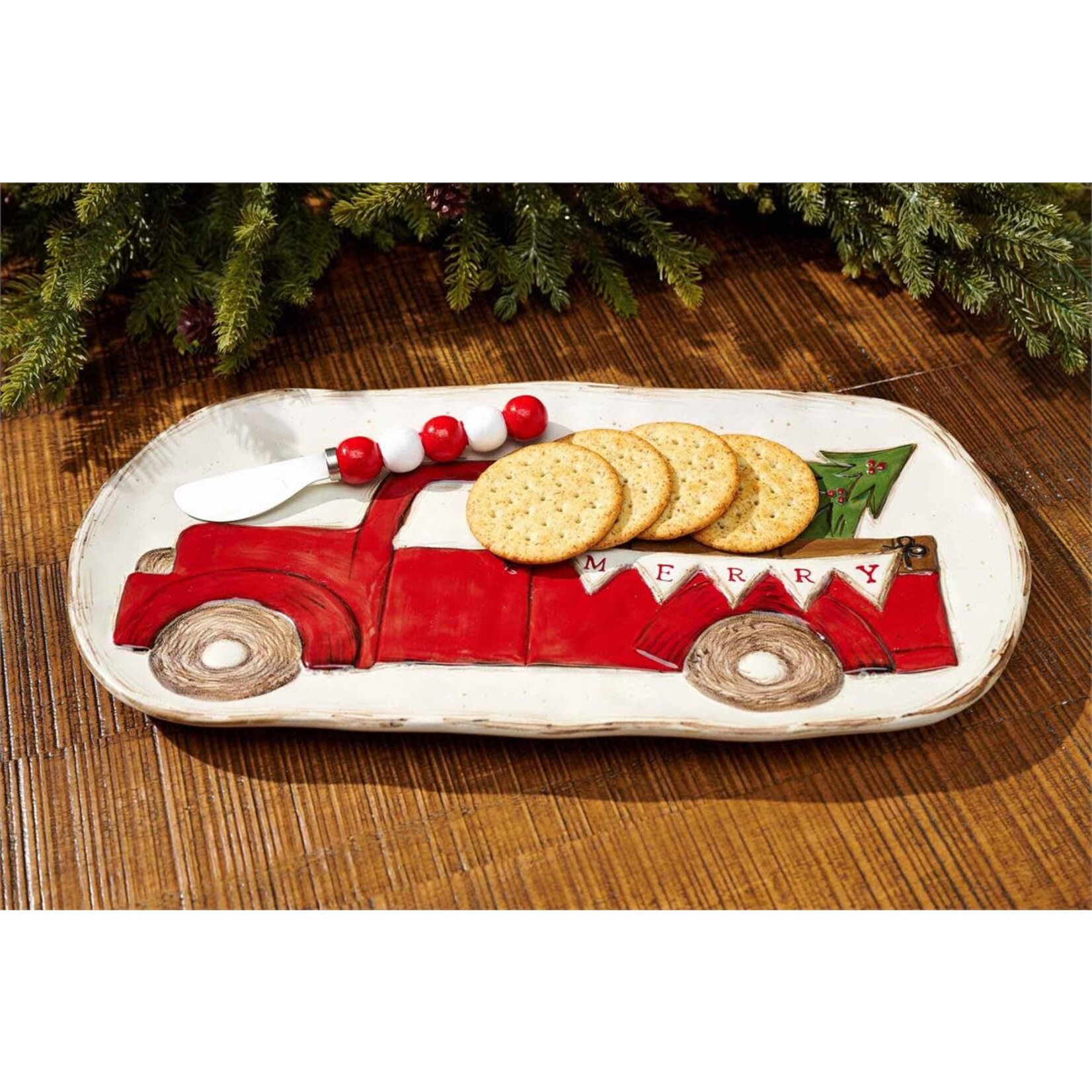 Mud Pie Christmas Truck Hostess Set