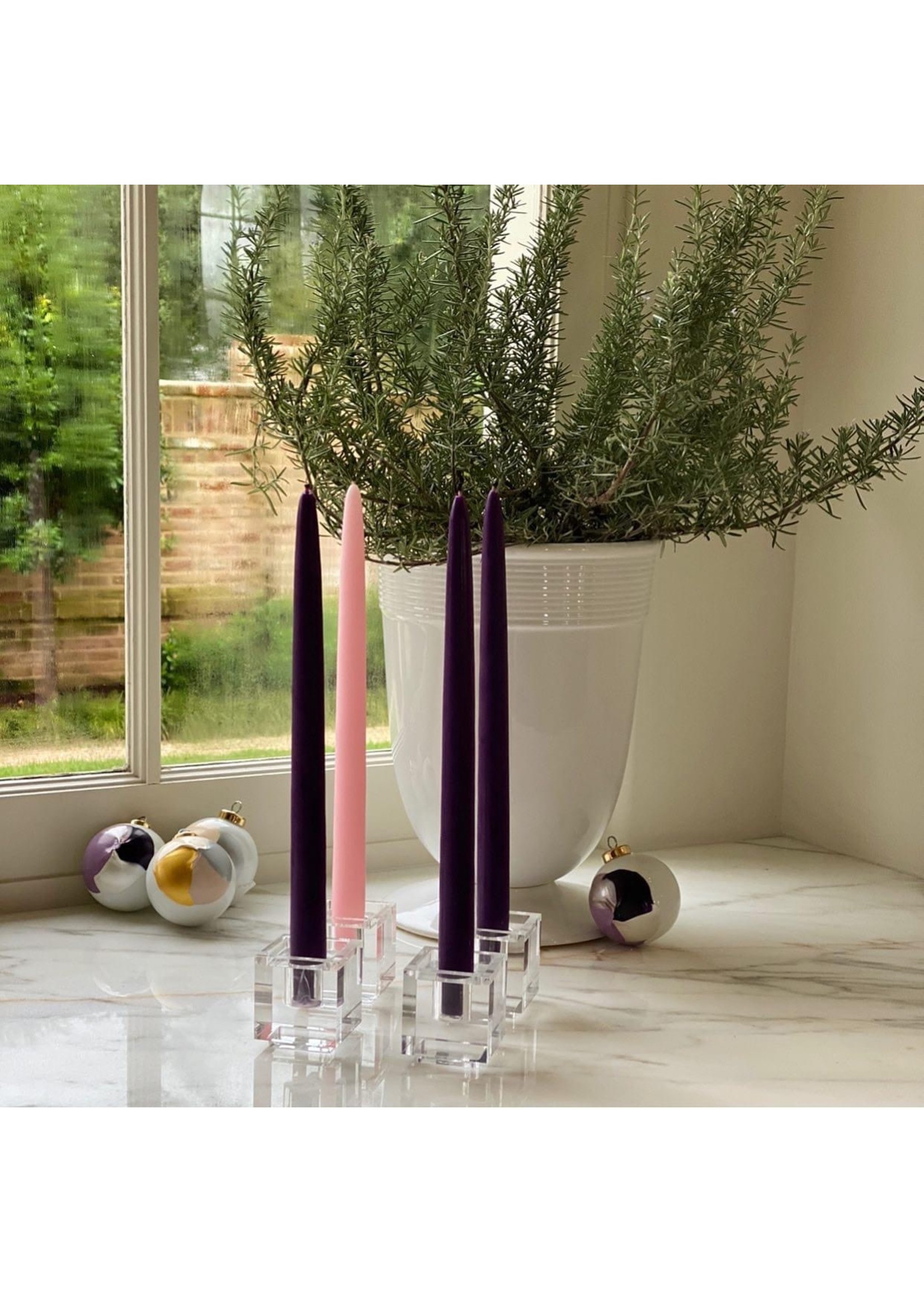 Fig & Dove Acrylic Stackable Candle Holder Set