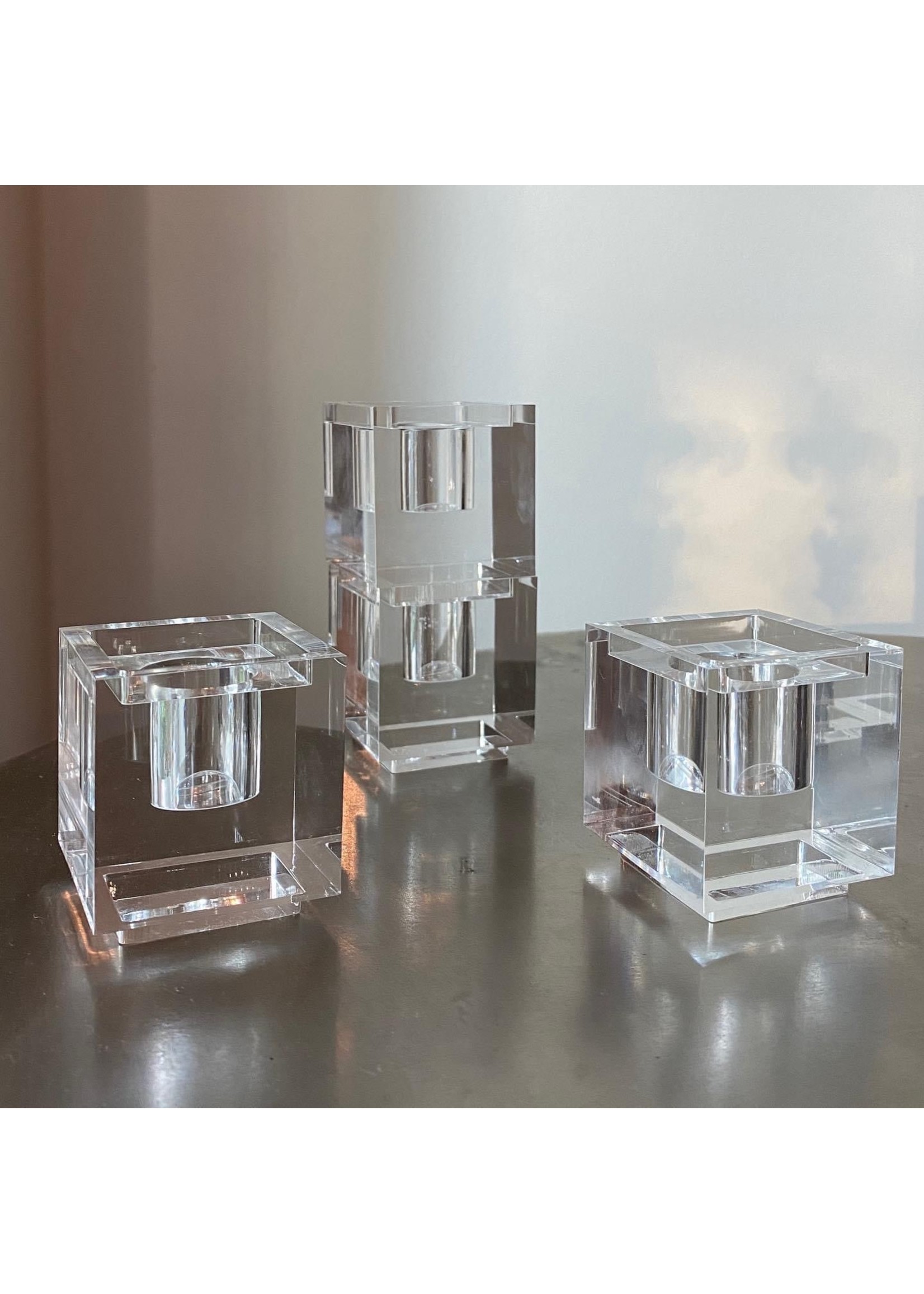 Fig & Dove Acrylic Stackable Candle Holder Set