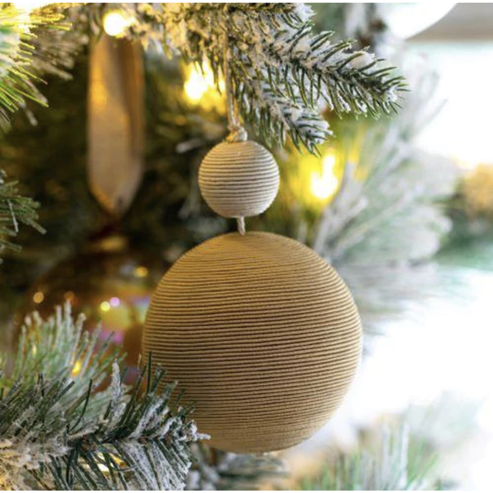 Fig & Dove Silver Two- Tier Bauble