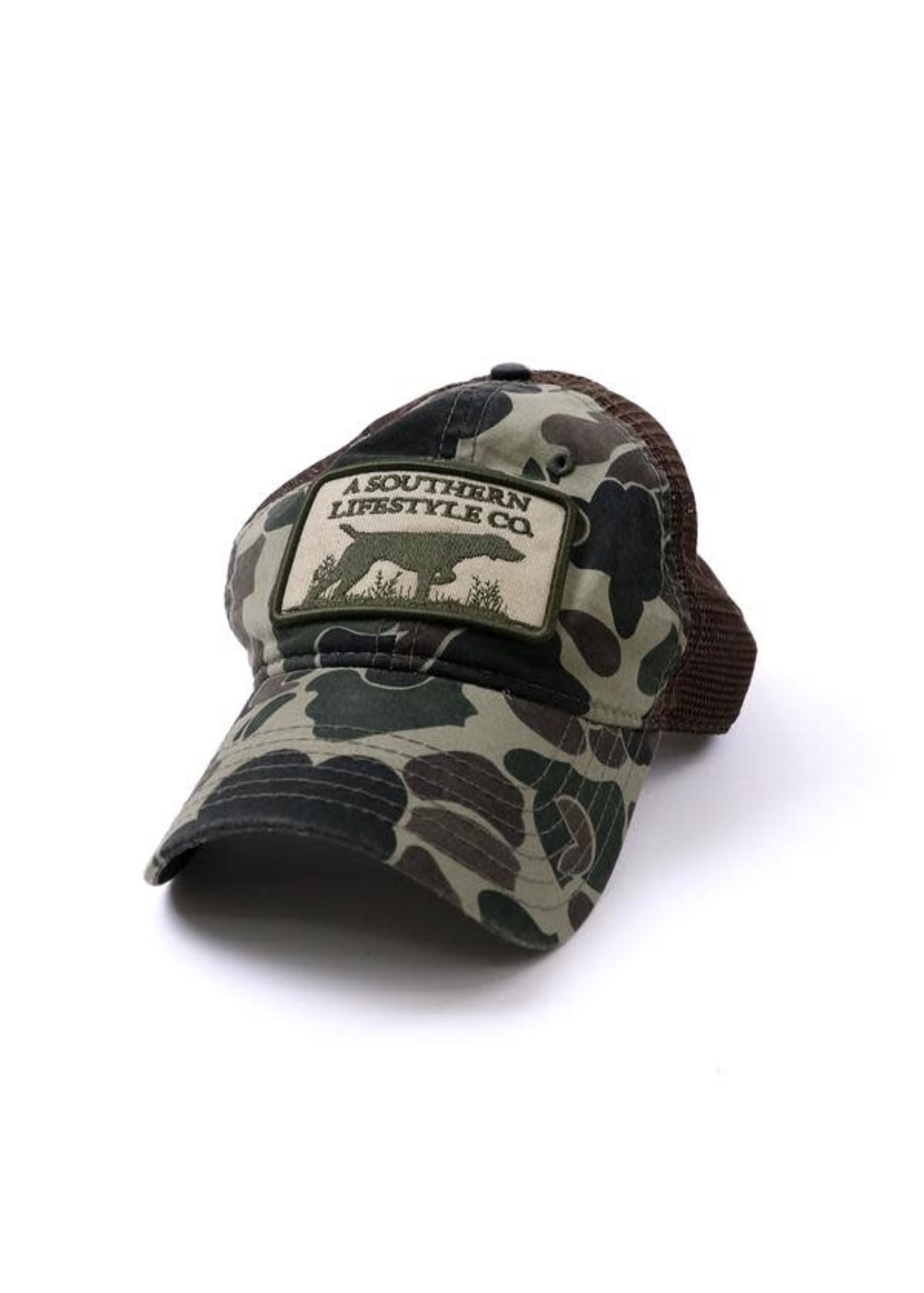 A Southern Lifestyle Company On Point Patch Hat Green Camo
