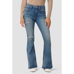 Hudson Holly High-Rise Flare Petite Jean in Coral