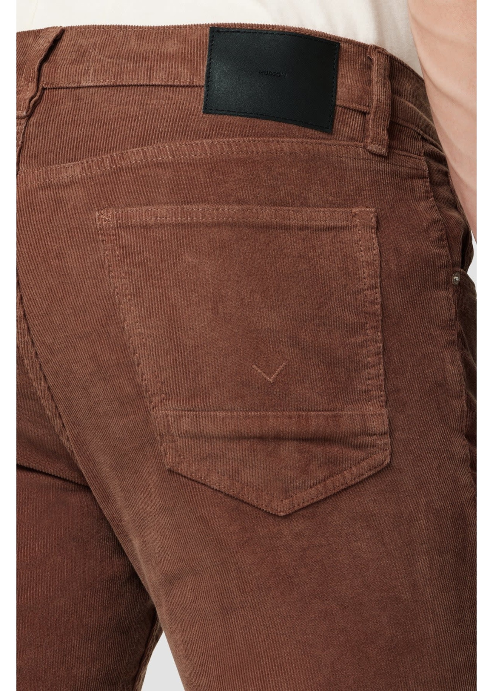 Hudson Blake Slim Straight Corduroy Pant in Brown