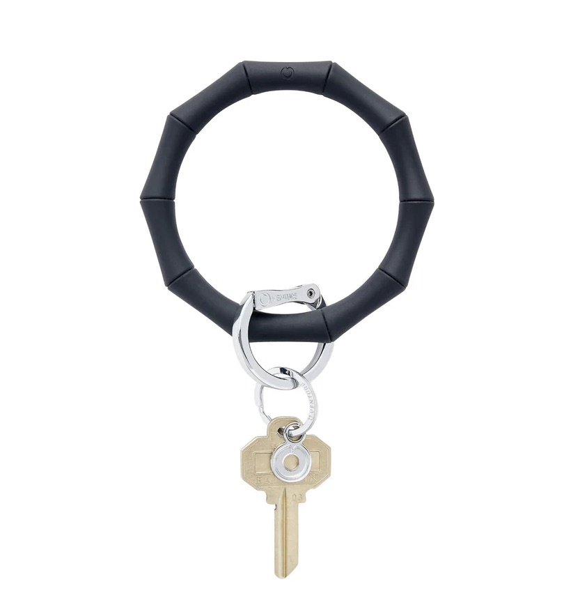 Silicone Big O® Key Ring Bamboo Collection Back in Black Bamboo Sage