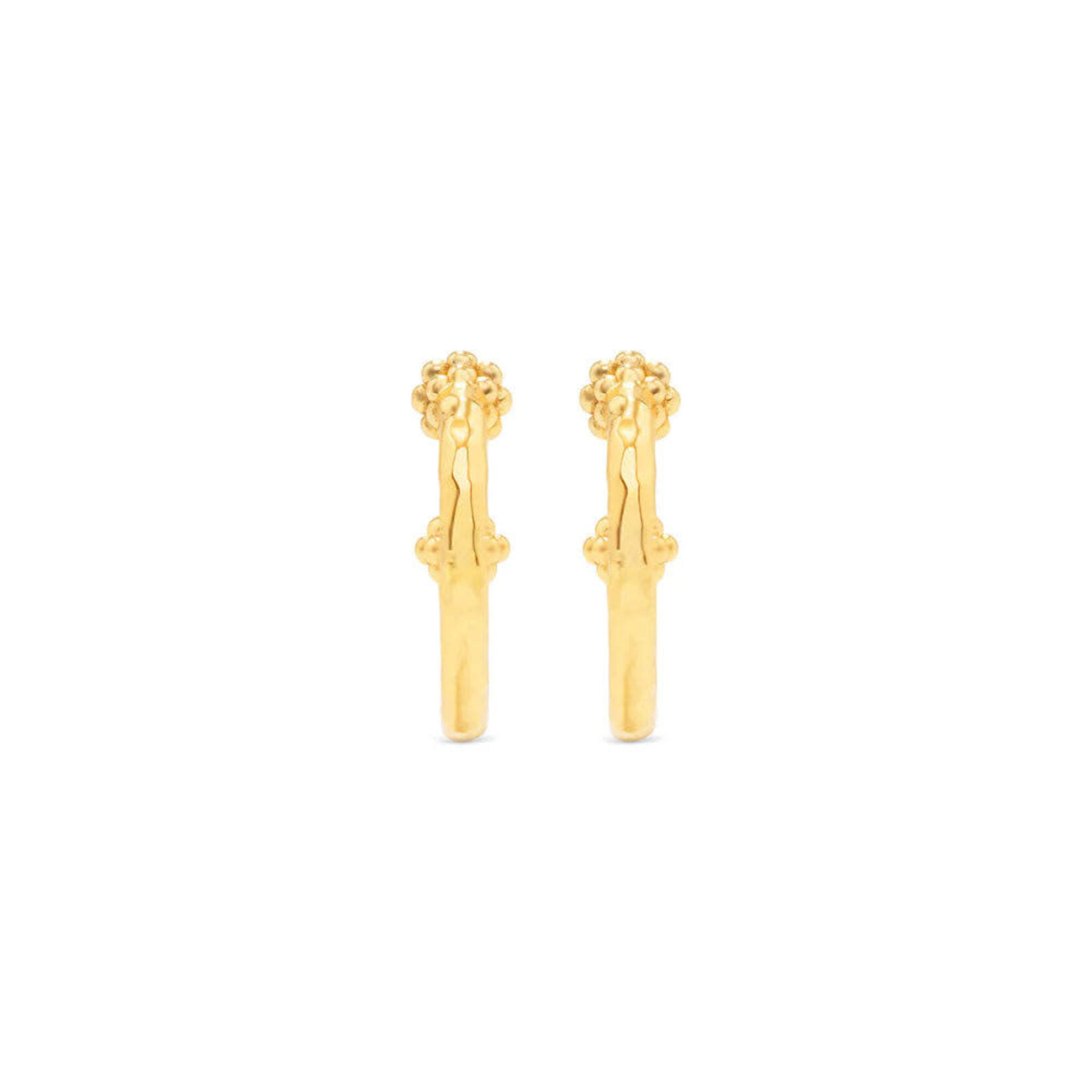 CAPUCINE DE WULF Small Berry Hoop Earrings in Hammered Gold