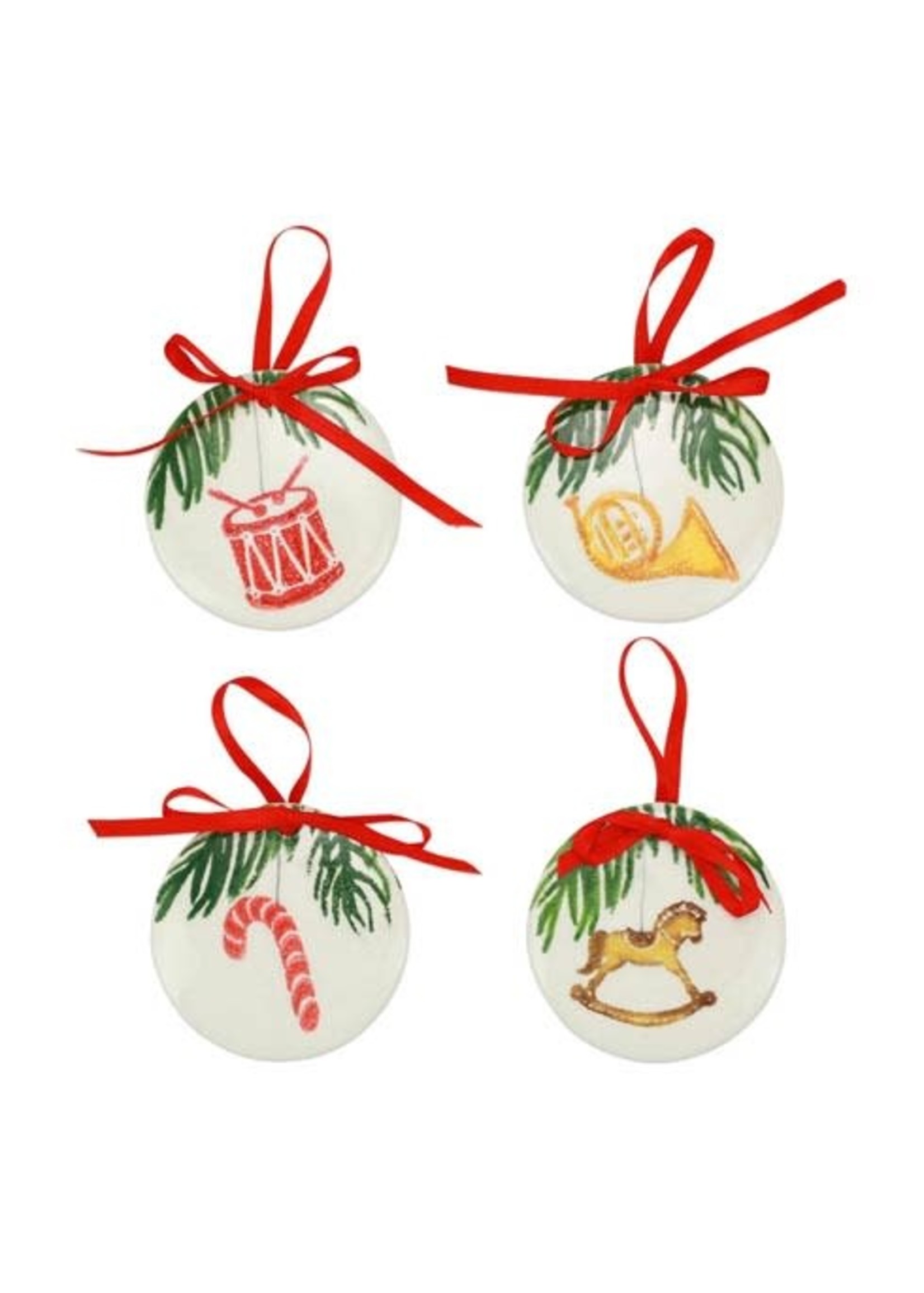 VIETRI Nutcrackers Assorted Ornaments- Set of 4