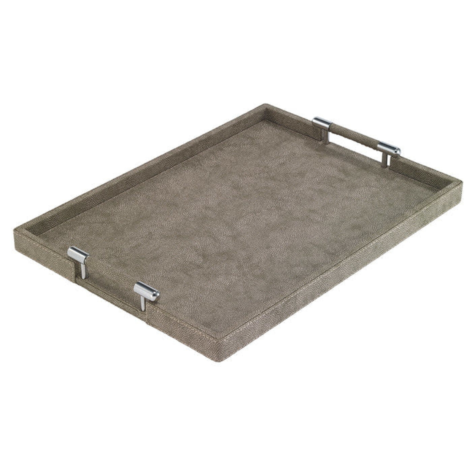 BODRUM Stingray Bronze Rectangular Handle Tray