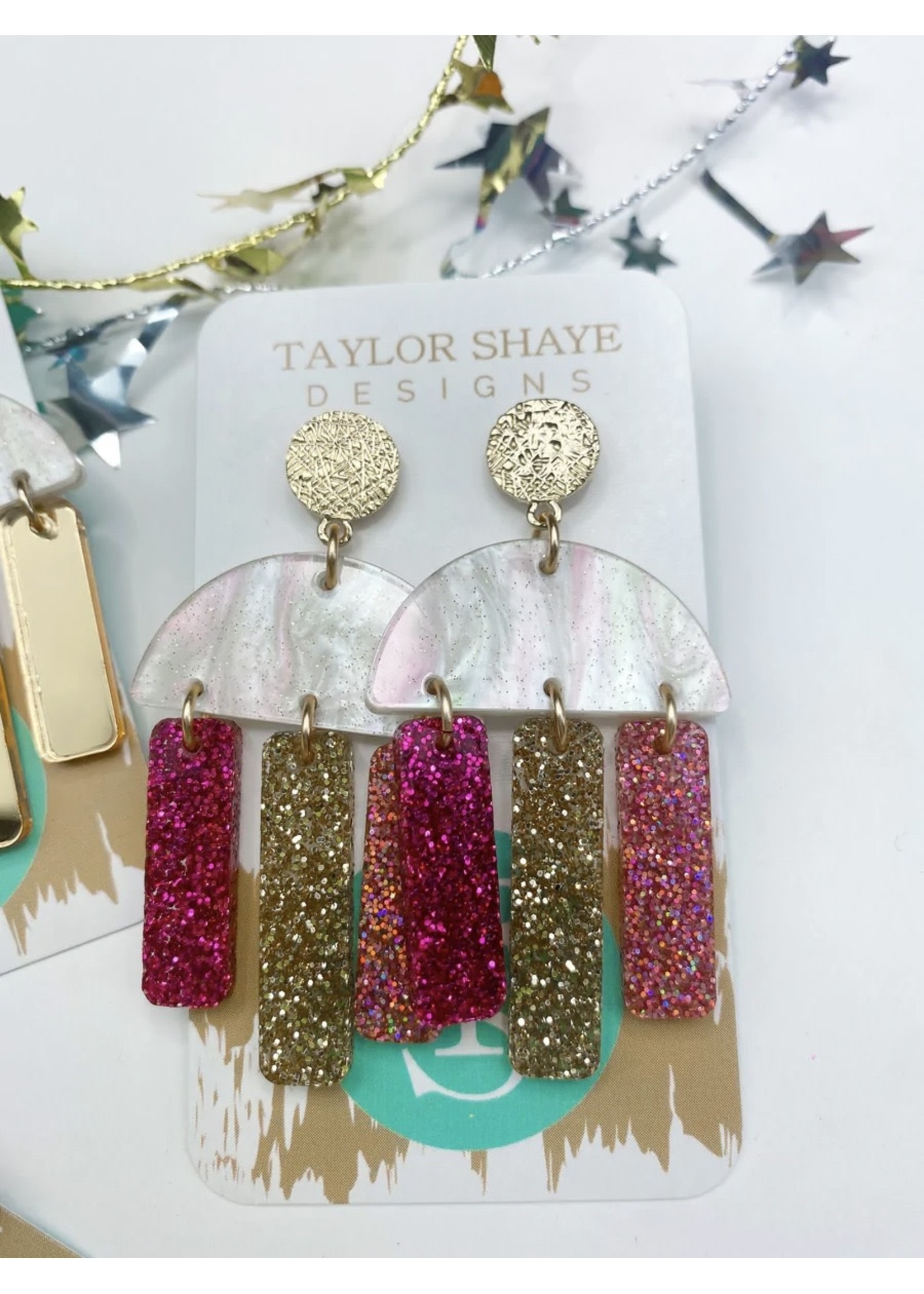 Taylor Shaye Designs Melody Acrylic Drops - Pink Mix